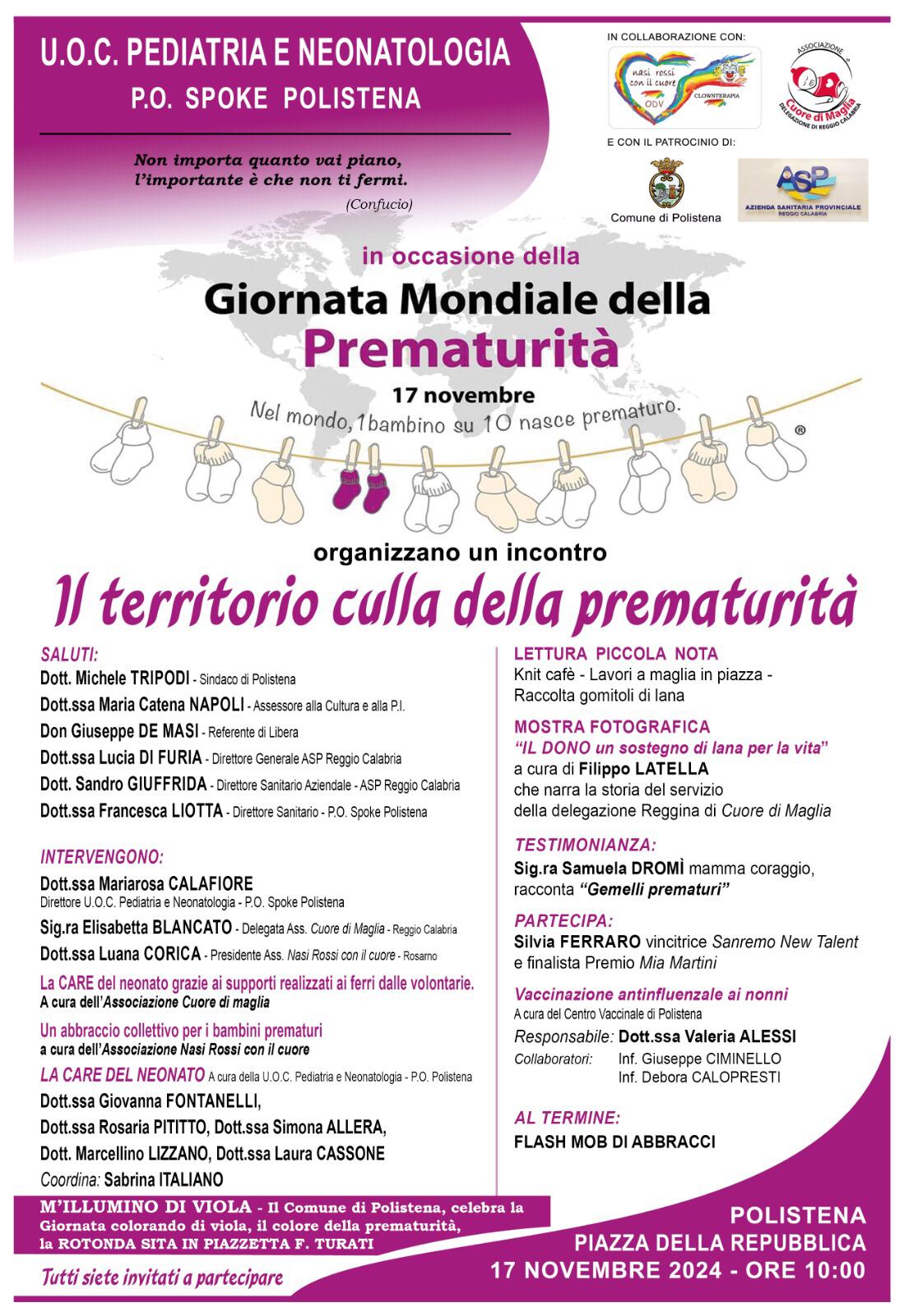 locandina prematurita polistena