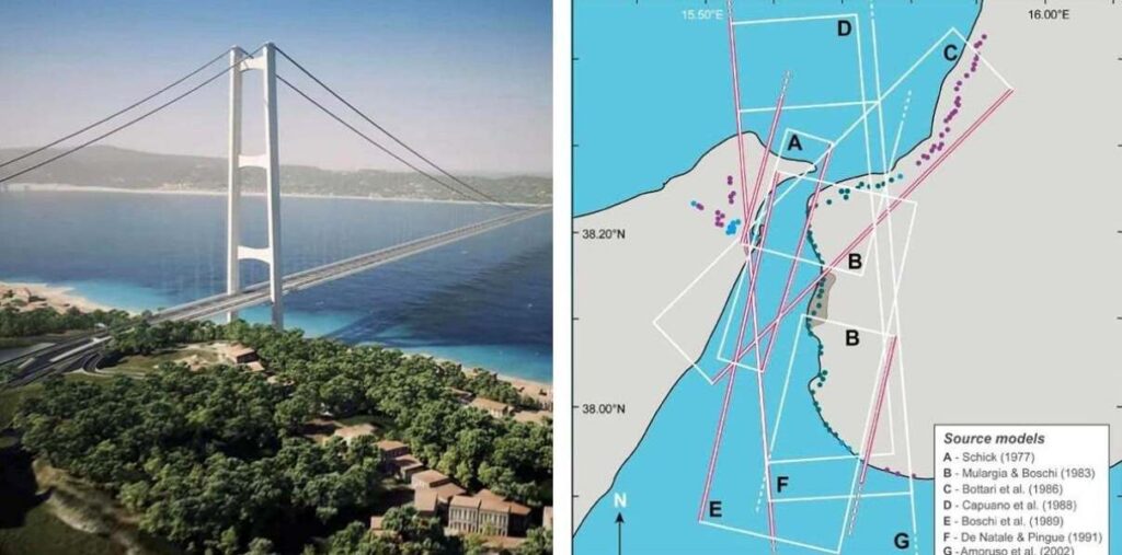 ponte sullo stretto faglie stretto di messina rischio sismico e terremoti