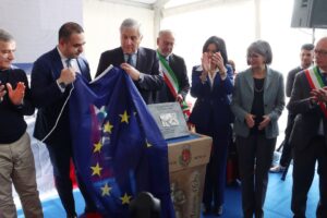 Consegna Minatore d'oro a Tajani a Motta San Giovanni