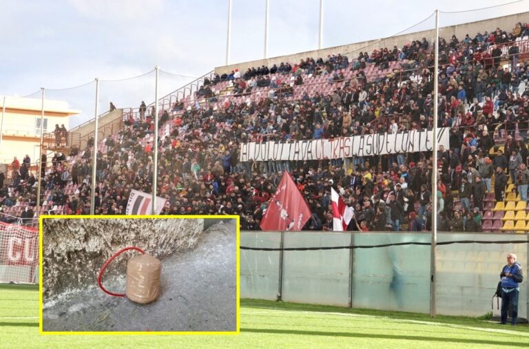 Curva Sud Reggina e bomba carta