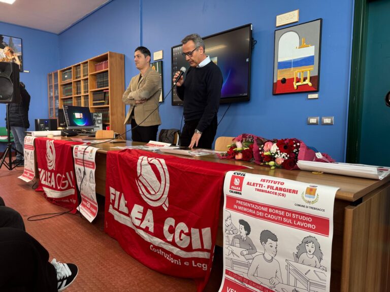 Fillea Cgil Calabria comunicato stampa borse di studio Trebisacce