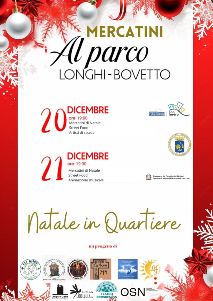 Mercatini Natale Parco Longhi Bovetto