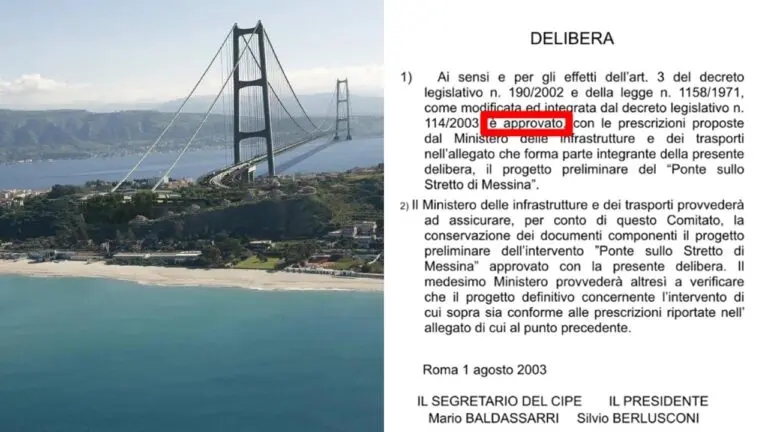 Ponte sullo Stretto e documento